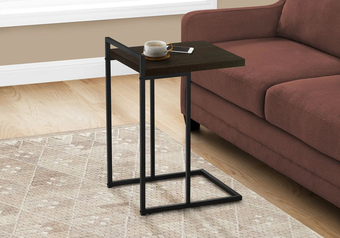 Accent Table, C - Shaped, Versatile by Unique Piece Furniture