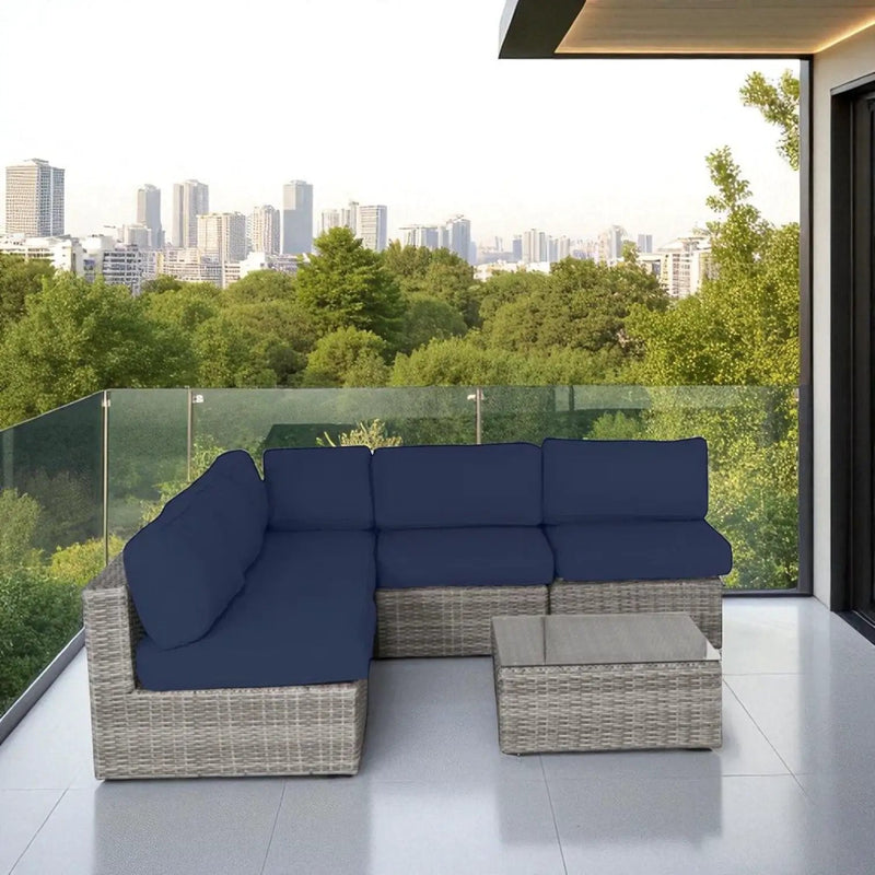 Outdoor Wicker Seating Group With Cushions by Unique Piece Furniture