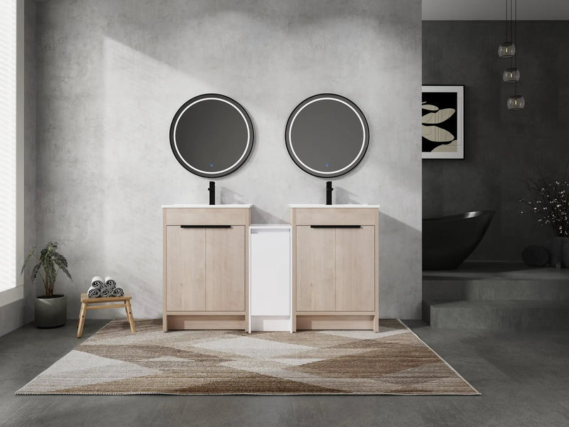 60 Inch Freestanding Bathroom Vanity with Ceramic Sink by HouseOfZazla