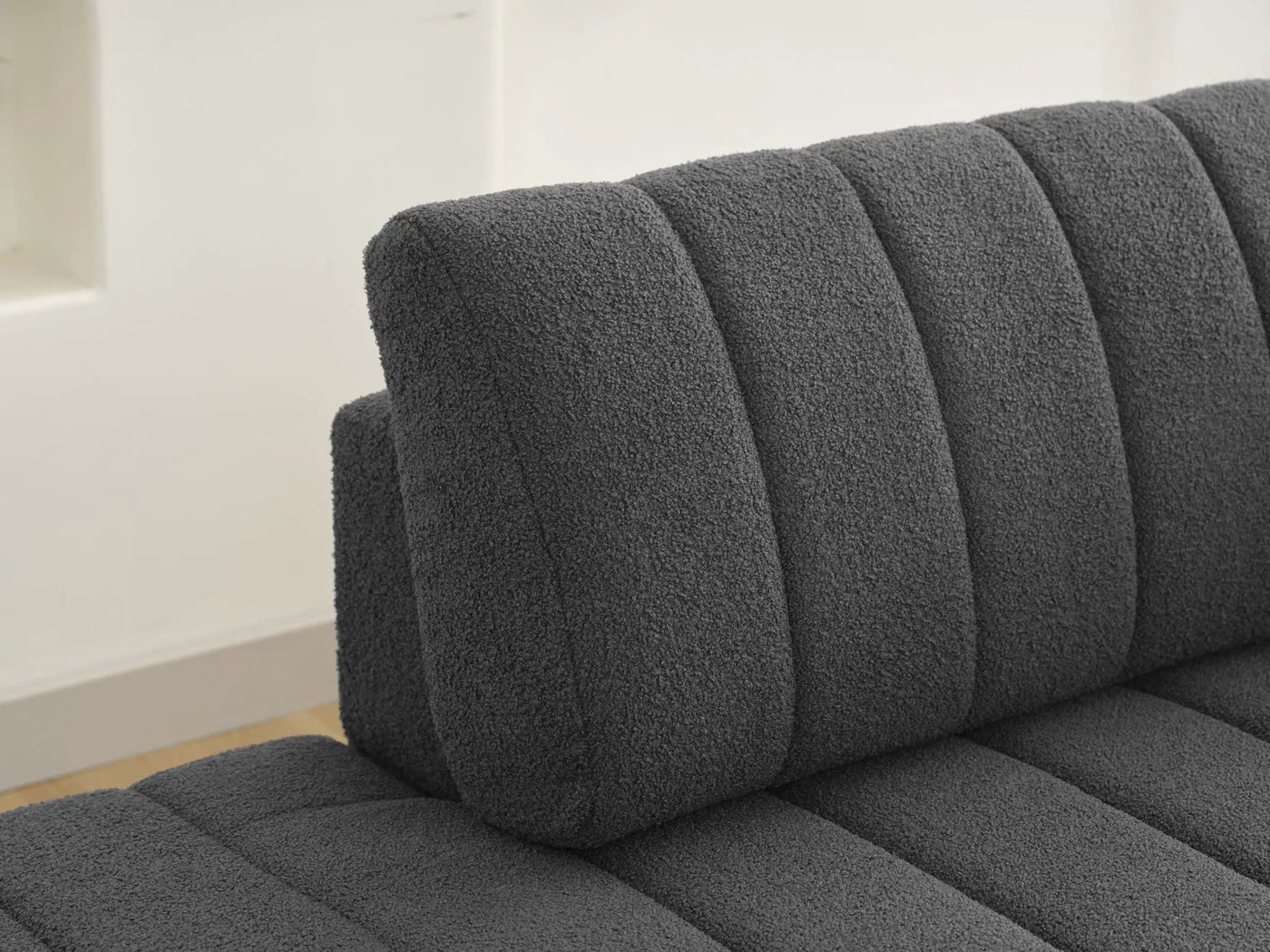 Jessica - Lamb Wool Sectional Sofa With Chaise by Unique Piece Furniture