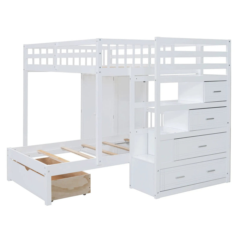 Bunk Bed With Wardrobe, Drawers by Unique Piece Furniture