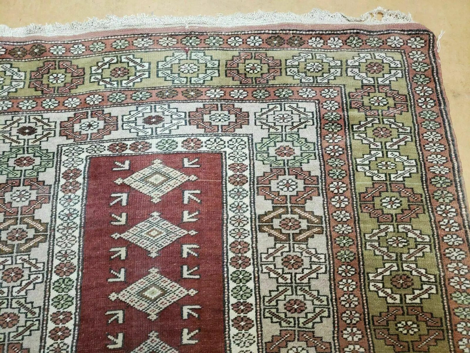 4' X 8' Antique Handmade Turkish Melas Oushak Wool Rug by Jewel Rugs