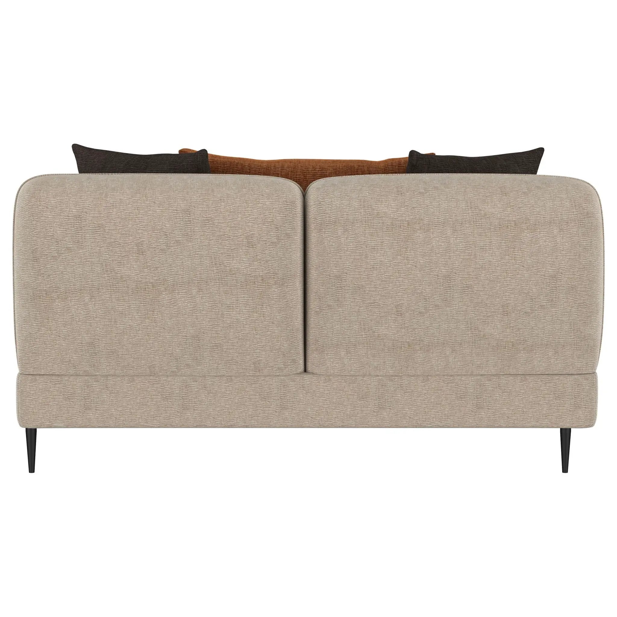 Jade Chenille Upholstered Sculpted Track Arm Loveseat Latte by Unique Piece Furniture