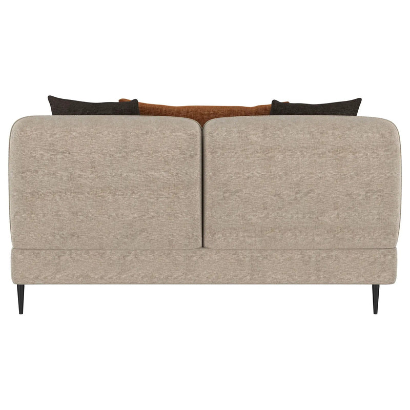 Jade Chenille Upholstered Sculpted Track Arm Loveseat Latte by Unique Piece Furniture