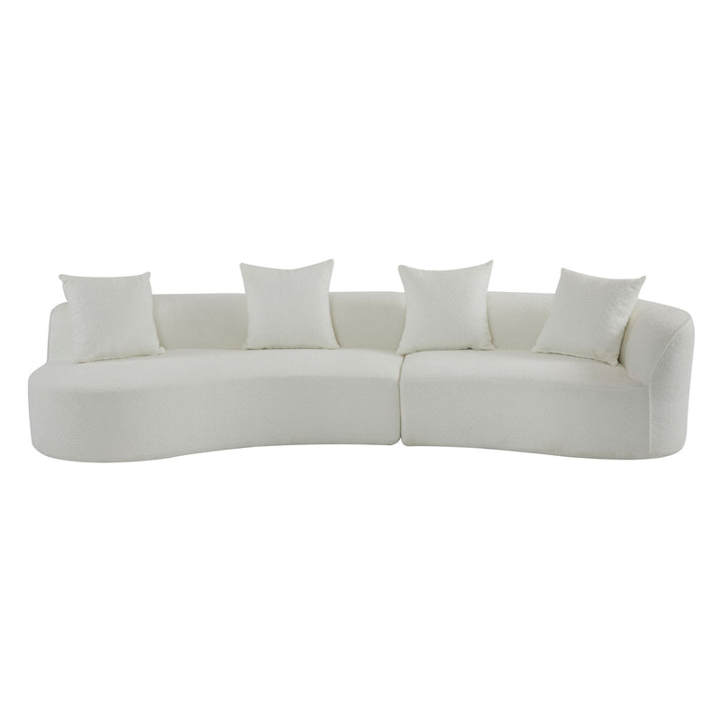Elegant Curved Sectional Sofa With Full Foam Comfort by HouseOfZazla