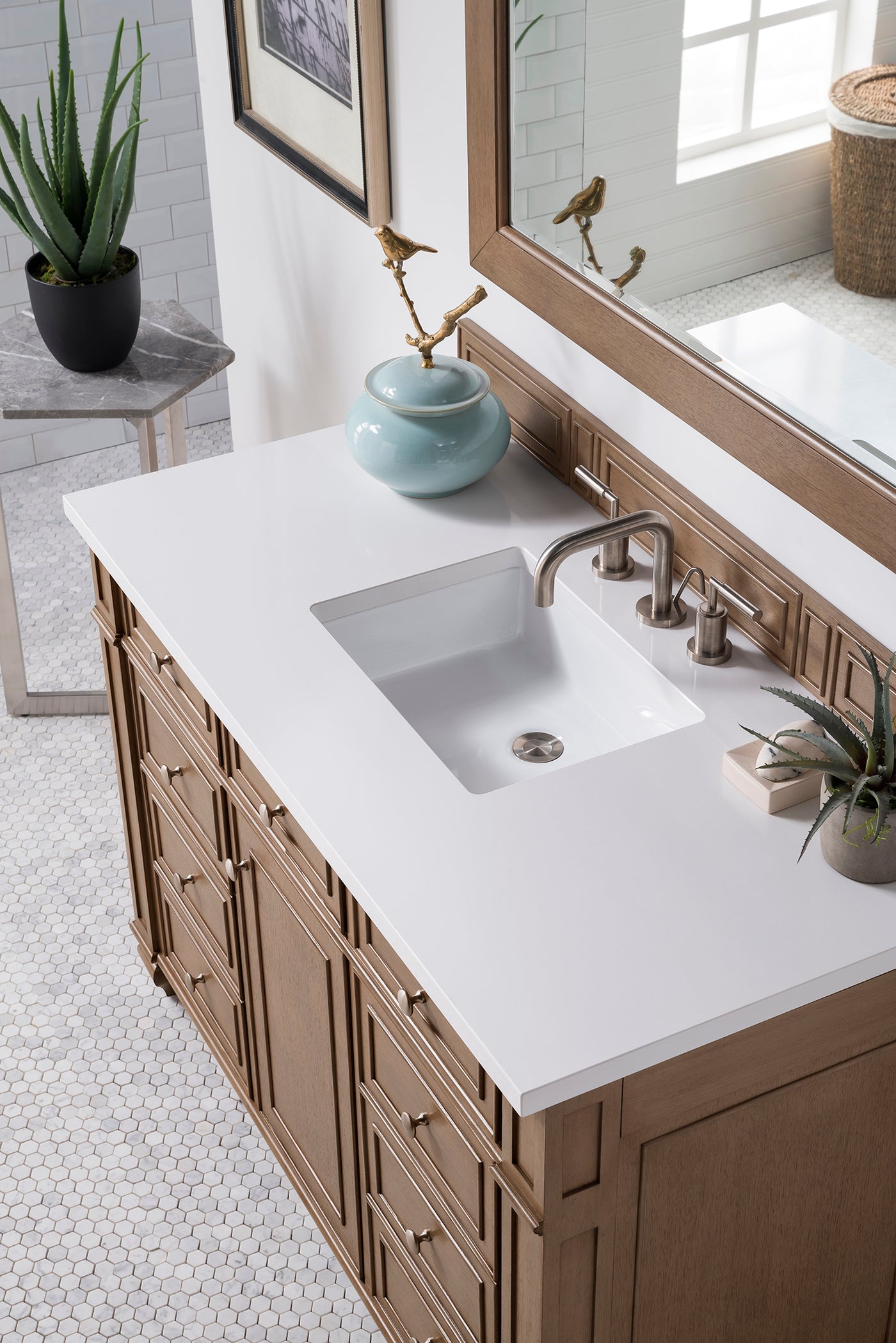 James Martin Bristol 48" Single Bathroom Vanity, Whitewashed Walnut, view 32
