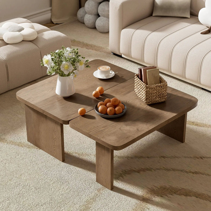Modern Minimalist Coffee Table Set With Splicing Design by Unique Piece Furniture