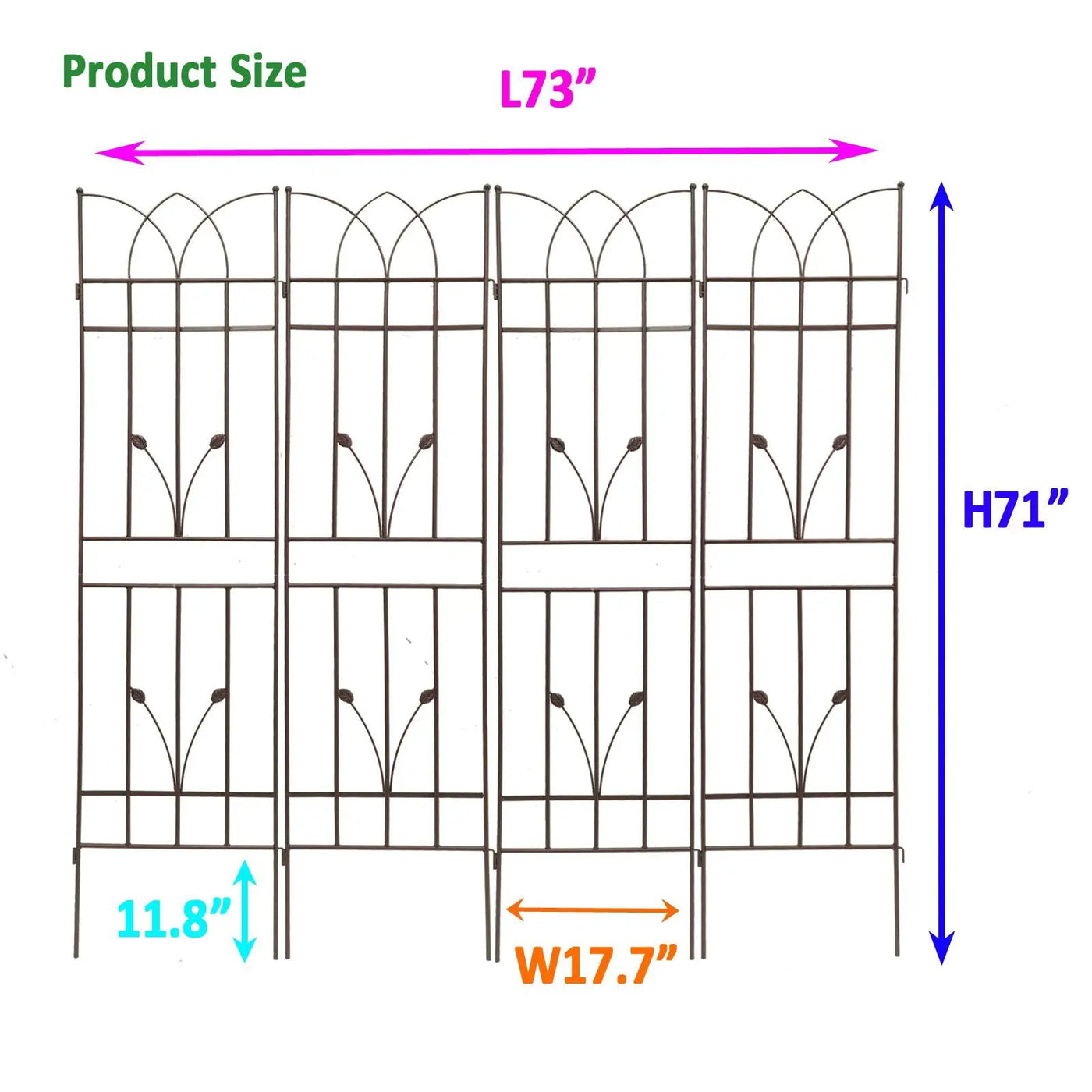 Metal Garden Trellis Rustproof For Climbing Plants Outdoor Flower Support by Unique Piece Furniture