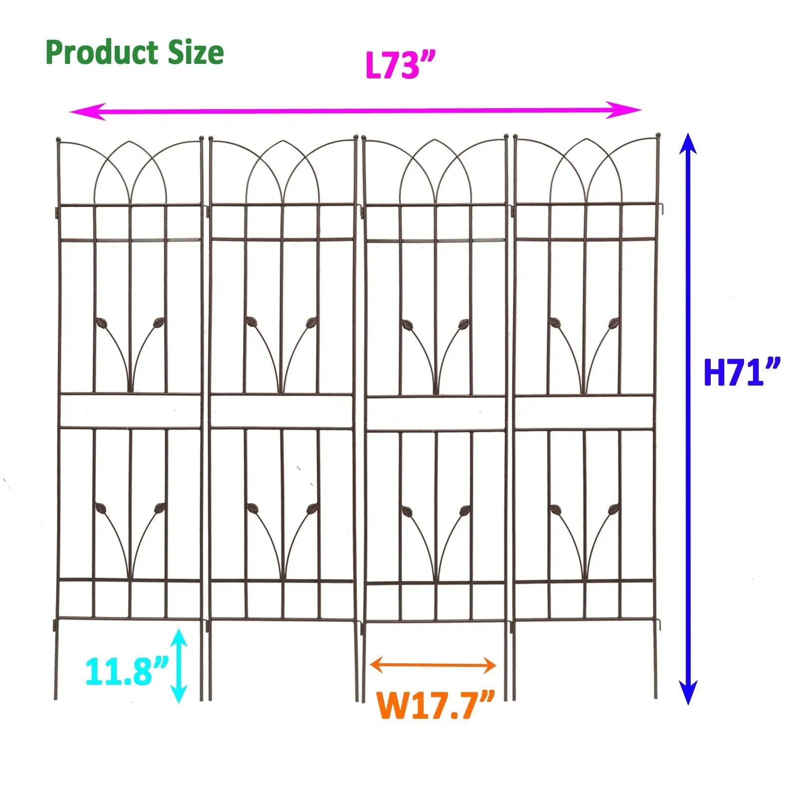 Metal Garden Trellis Rustproof For Climbing Plants Outdoor Flower Support by HouseOfZazla
