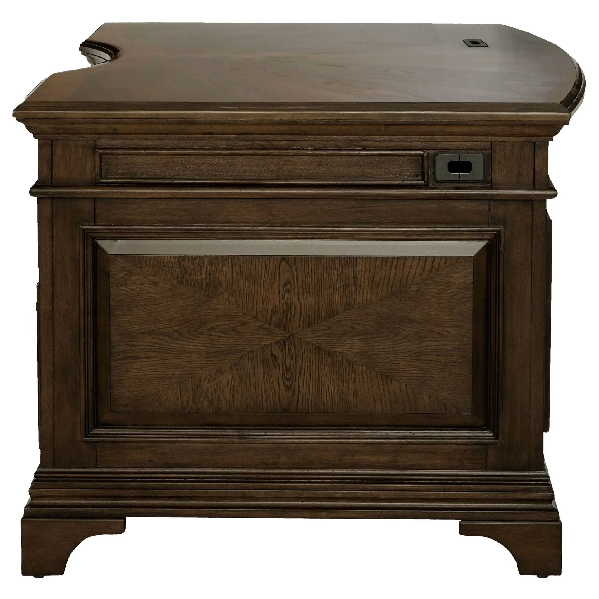 Hartshill 72-inch 7-drawer Executive Desk Burnished Oak by Unique Piece Furniture