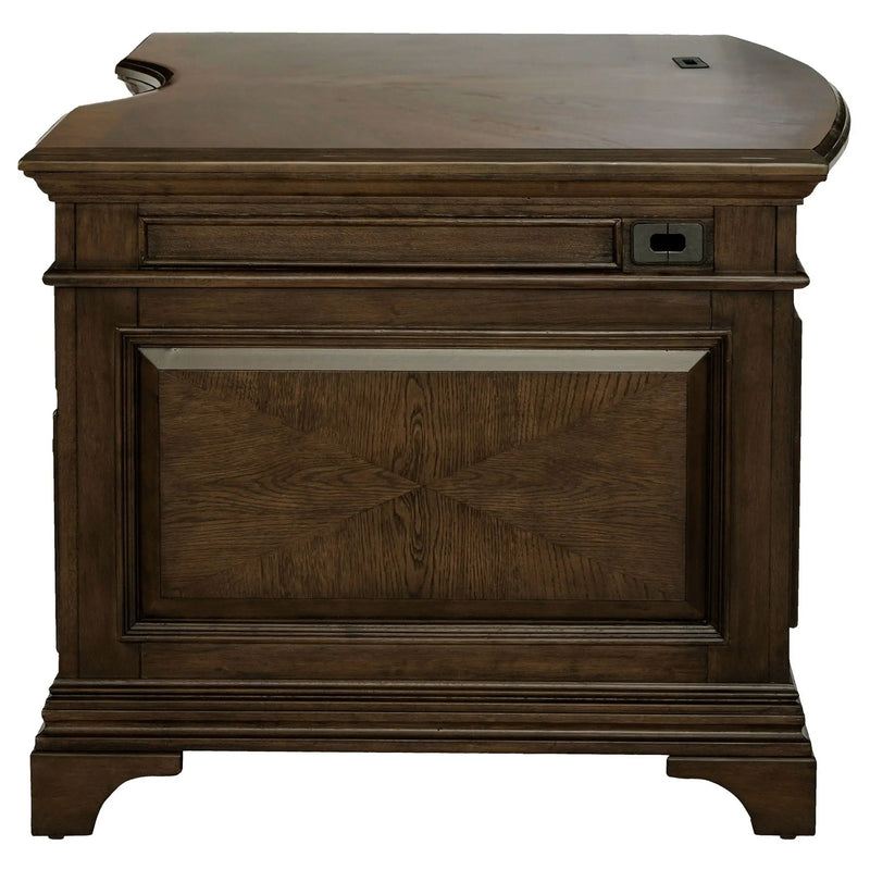 Hartshill 72-inch 7-drawer Executive Desk Burnished Oak by Unique Piece Furniture
