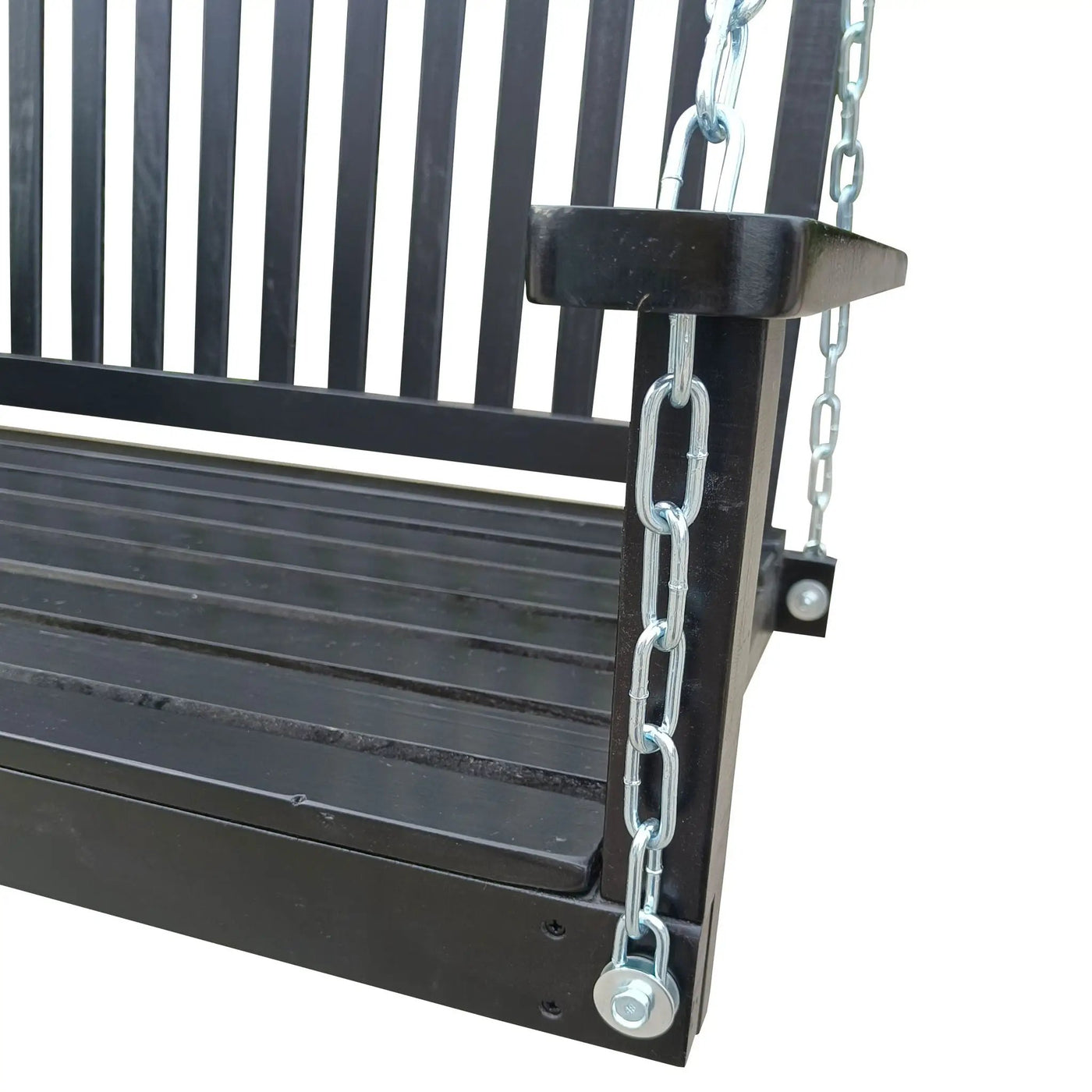 Front Porch Swing With Armrests For Outdoor Patio, Garden Yard, Backyard Or Sunroom by Unique Piece Furniture