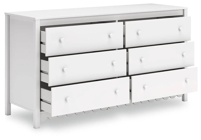 Hallityn - Six Drawer Dresser - White by Unique Piece Furniture