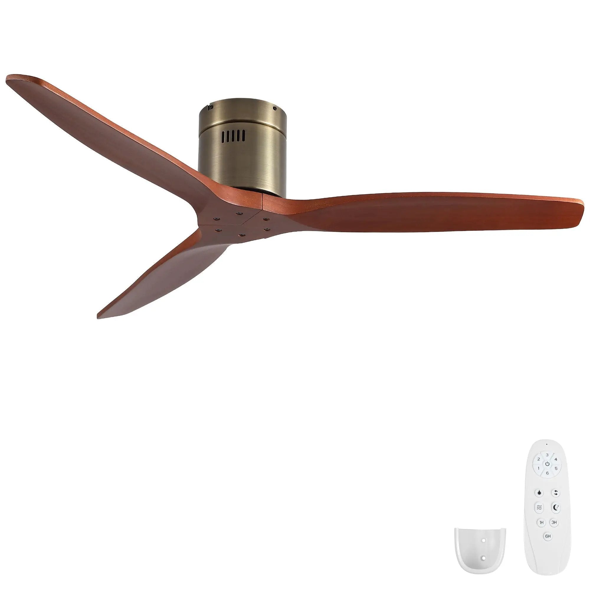 Low Profile Flush Mount Ceiling Fan Without Light by HouseOfZazla