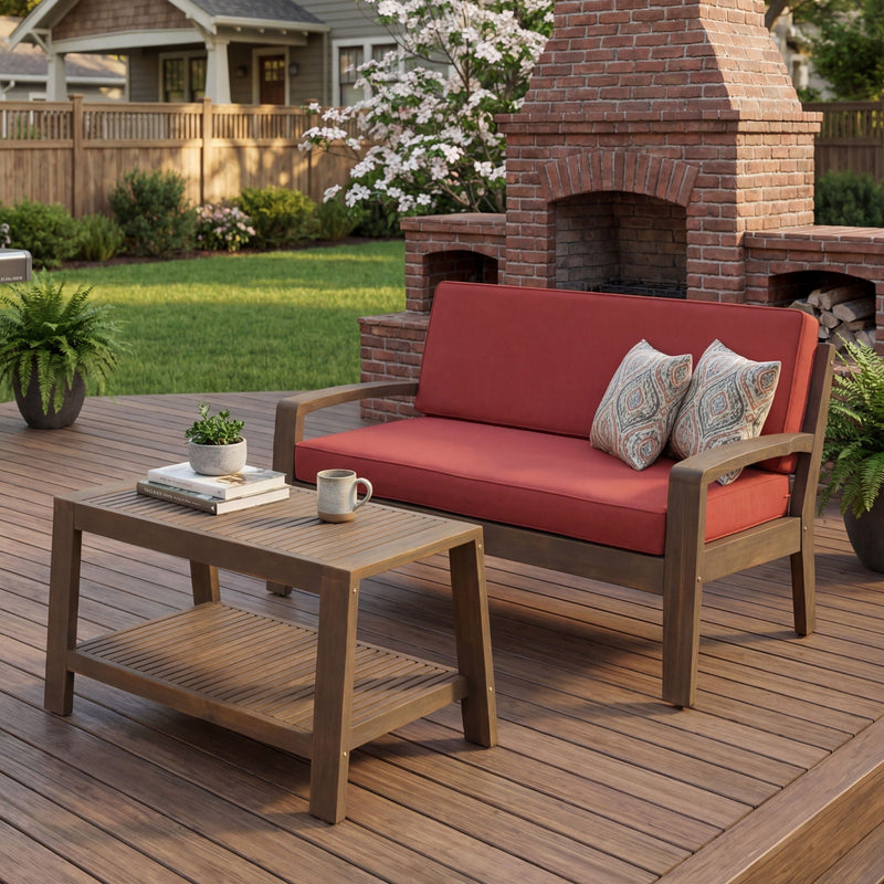 2 Piece Conversation Set, Loveseat & Coffee Table by HouseOfZazla