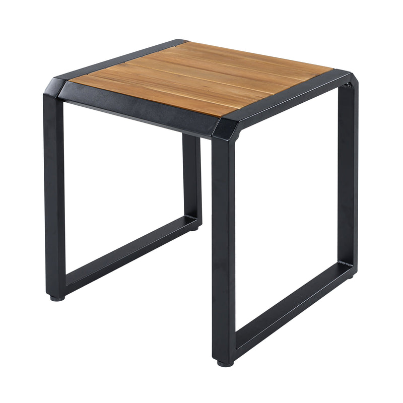 Outdoor Side Table with Teak Wood Top by HouseOfZazla