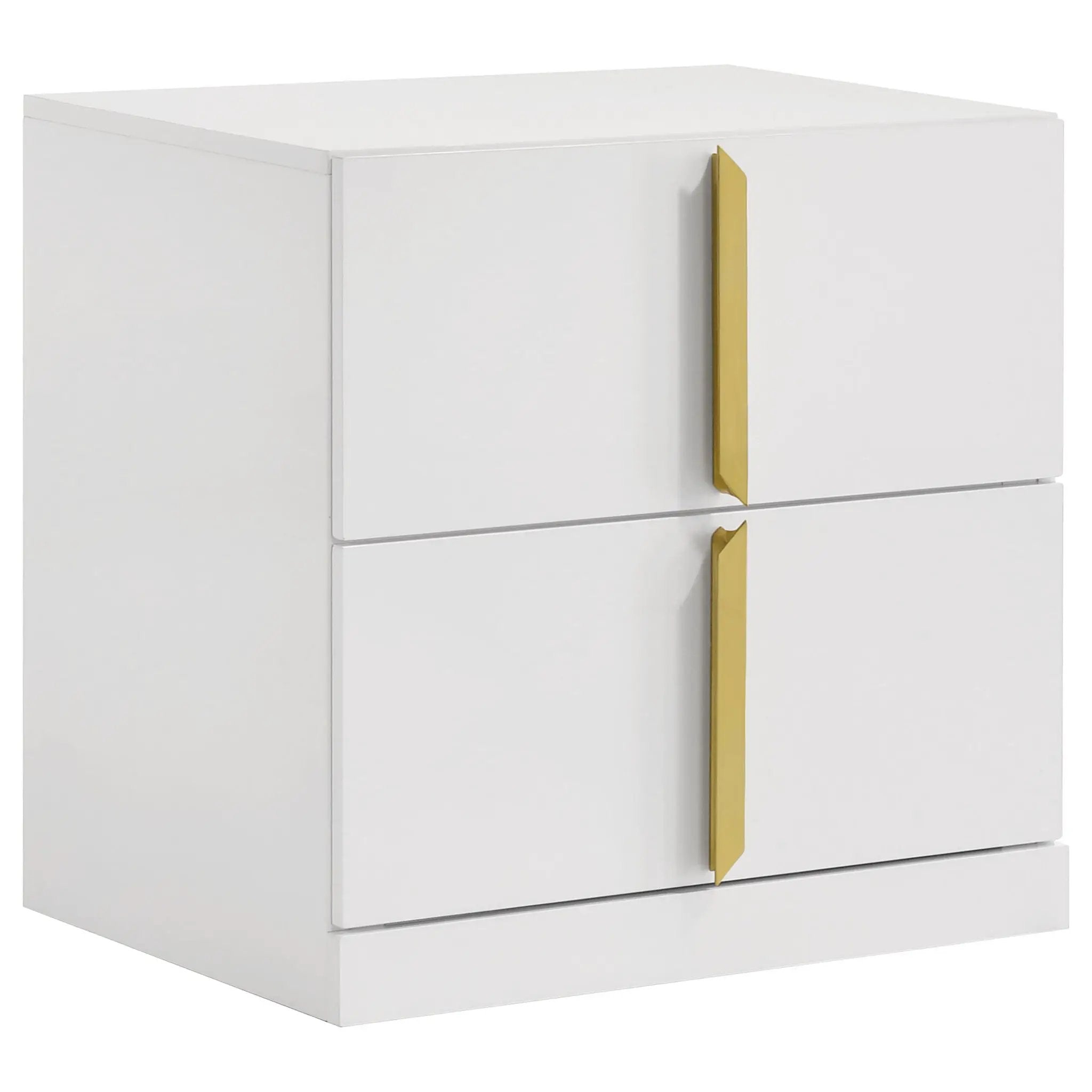 Ines 5-piece Queen Bedroom Set Grey and White High Gloss by Unique Piece Furniture