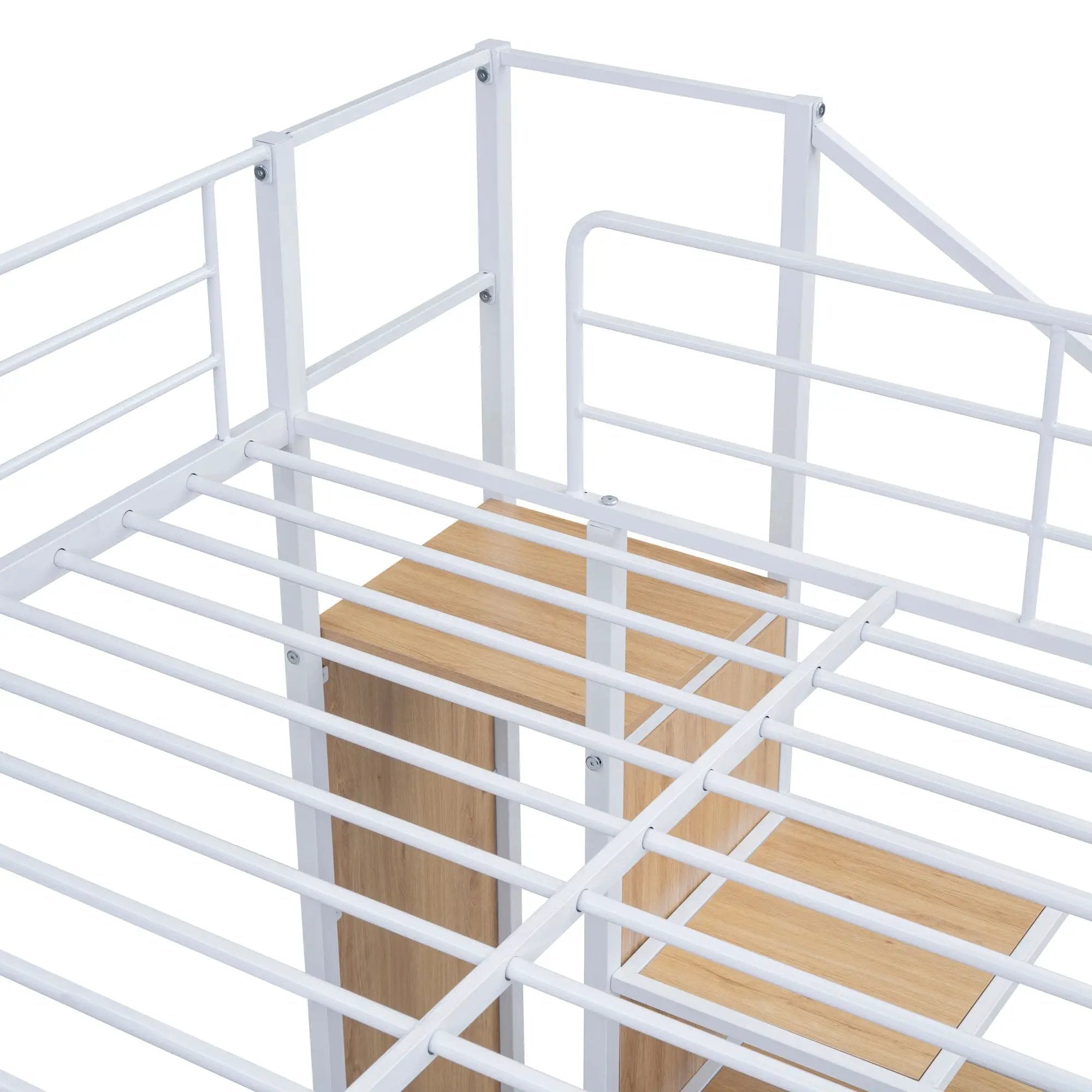 Bunk Bed With Lateral Storage Ladder And Wardrobe by HouseOfZazla