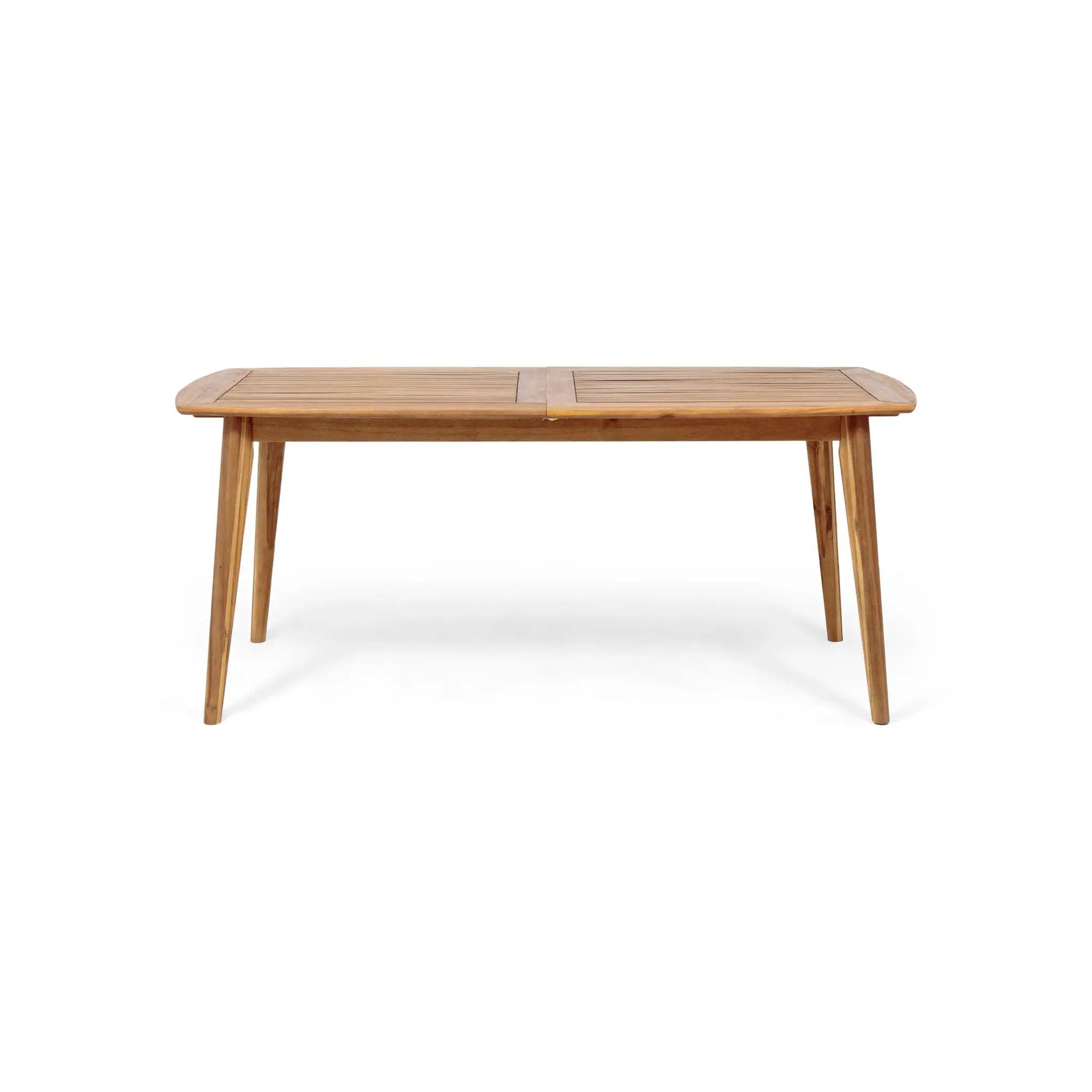 Placidity Outdoor Expandable Dining Table with Slatted Tabletop and Tapered Legs by HouseOfZazla
