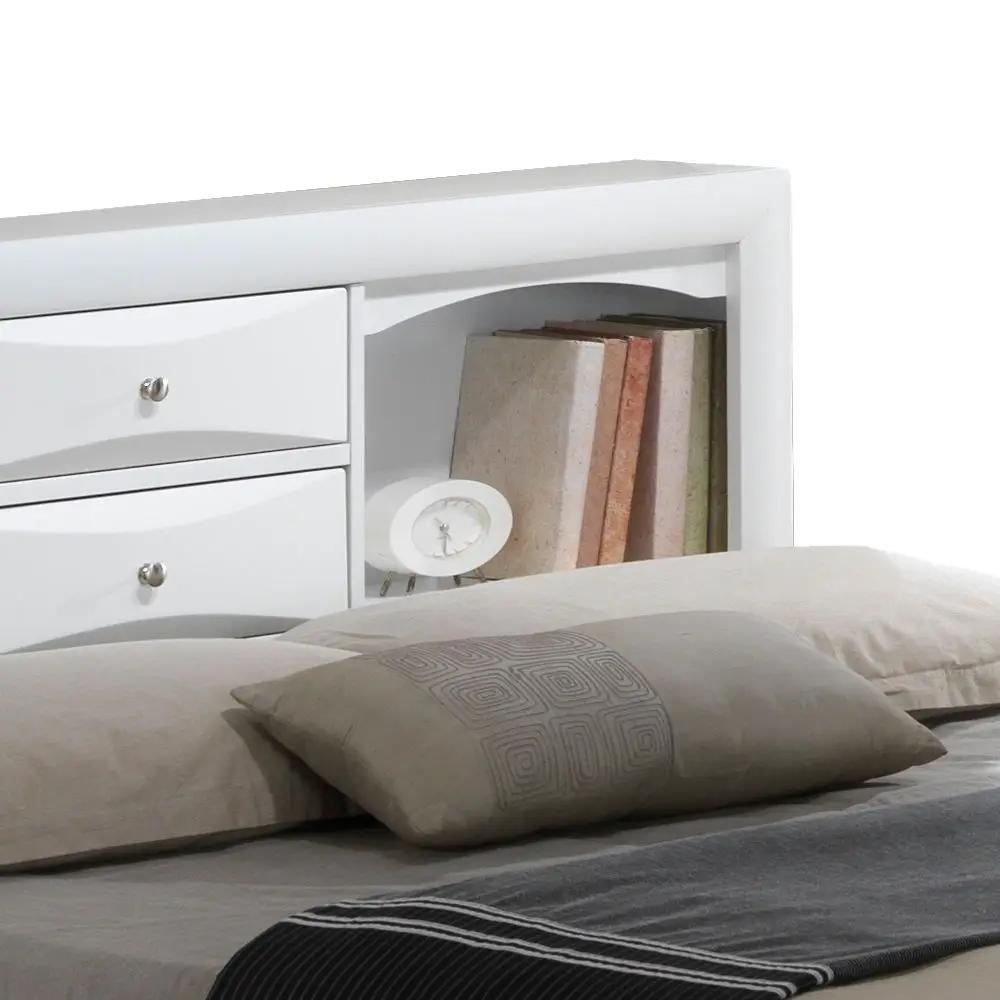 Modern Design Storage Bed With Bookcase Headboard by Unique Piece Furniture