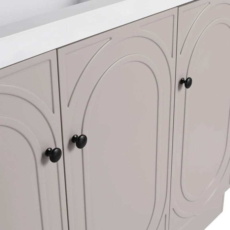 Modern Freestanding Bathroom Vanity With Soft Close Cabinet Doors by HouseOfZazla