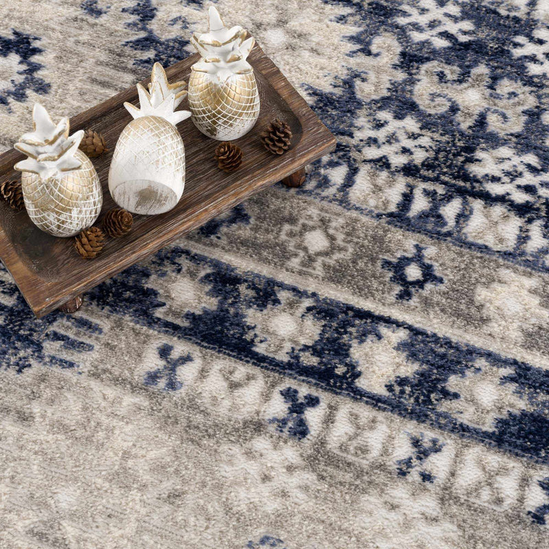 Bindi Navy Area Rug by Hauteloom