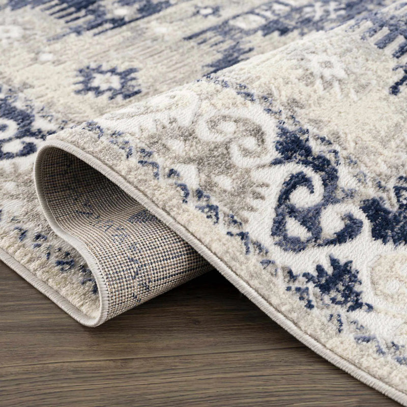 Bindi Navy Area Rug by Hauteloom