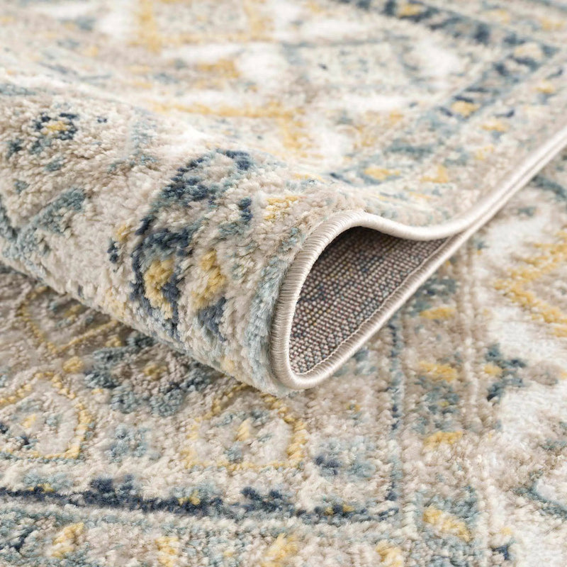 Brend Blue Medallion Area Rug by Hauteloom