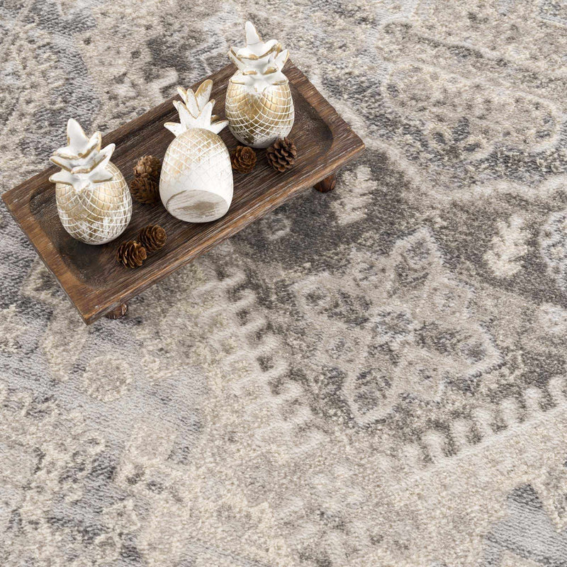 Brend Taupe Medallion Area Rug by Hauteloom