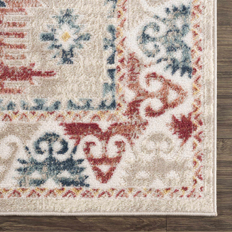 Bindi Blue & Rose Area Rug by Hauteloom