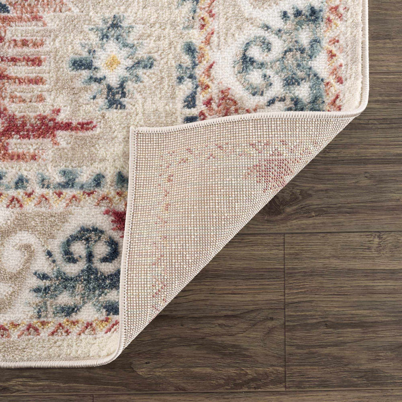 Bindi Blue & Rose Area Rug by Hauteloom