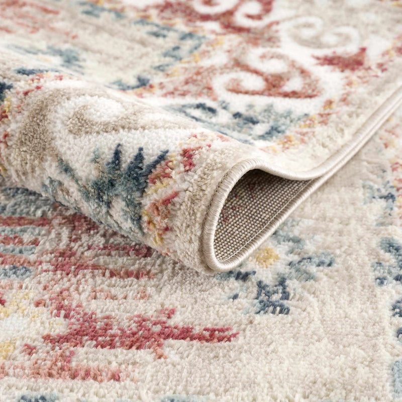 Bindi Blue & Rose Area Rug by Hauteloom