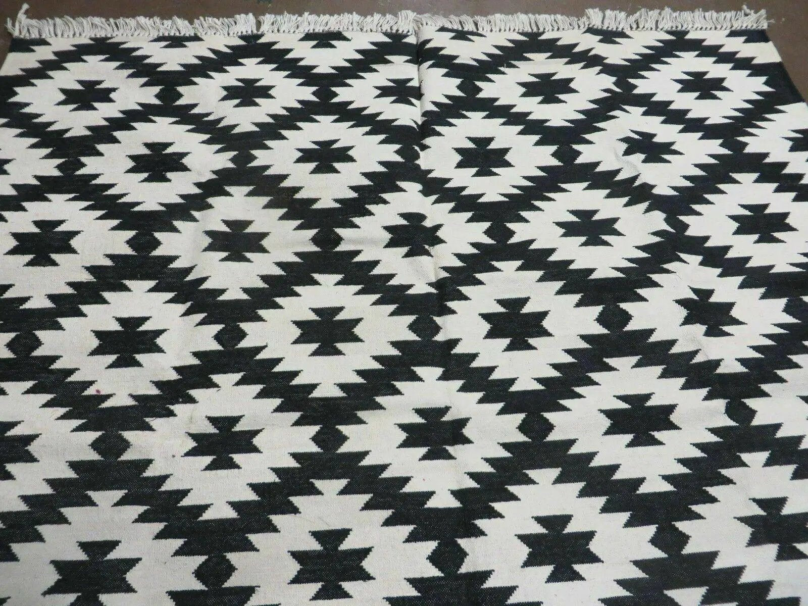 4' X 6' Hand Woven Wool Rug Contemporary Kilim Dhurrie Modern Oriental Area Rug by Jewel Rugs