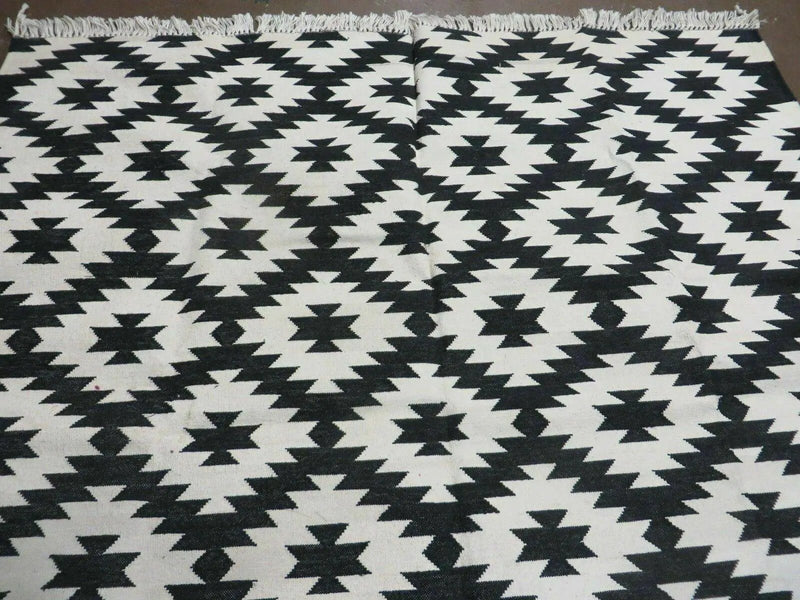4' X 6' Hand Woven Wool Rug Contemporary Kilim Dhurrie Modern Oriental Area Rug by Jewel Rugs