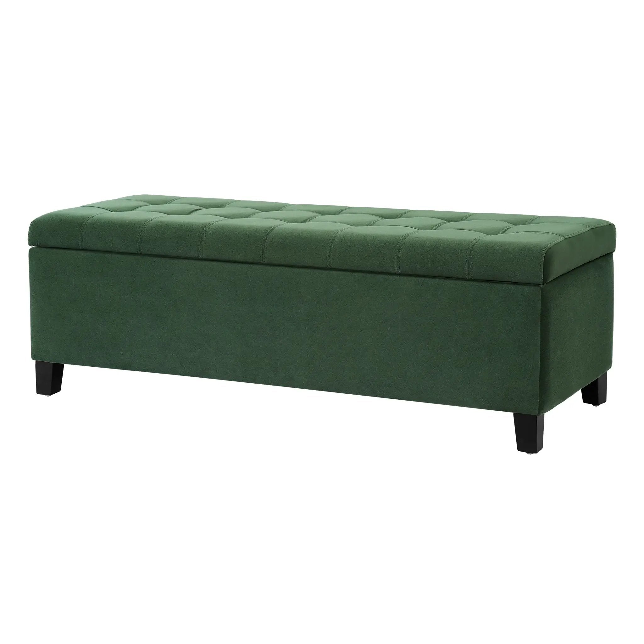 Upholstered Storage Ottoman Bench, Foot Rest For Bedroom by HouseOfZazla