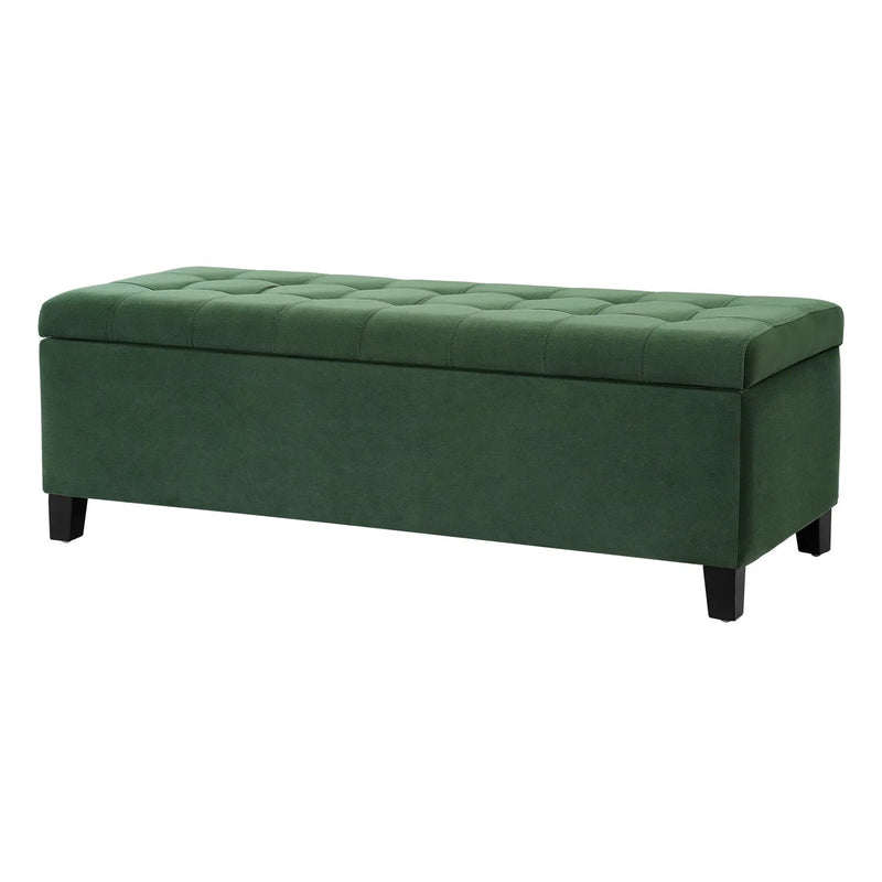 Upholstered Storage Ottoman Bench, Foot Rest For Bedroom by HouseOfZazla
