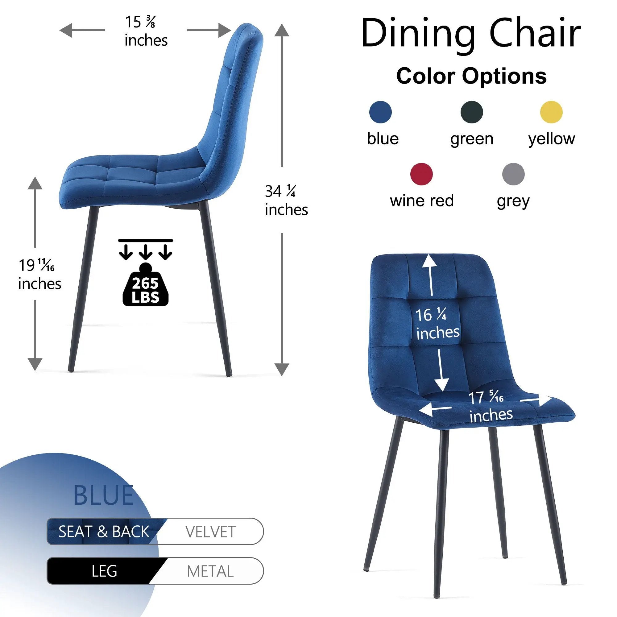 Mid-Century Modern Dining Chairs Set For Kitchen, Living Room by Unique Piece Furniture