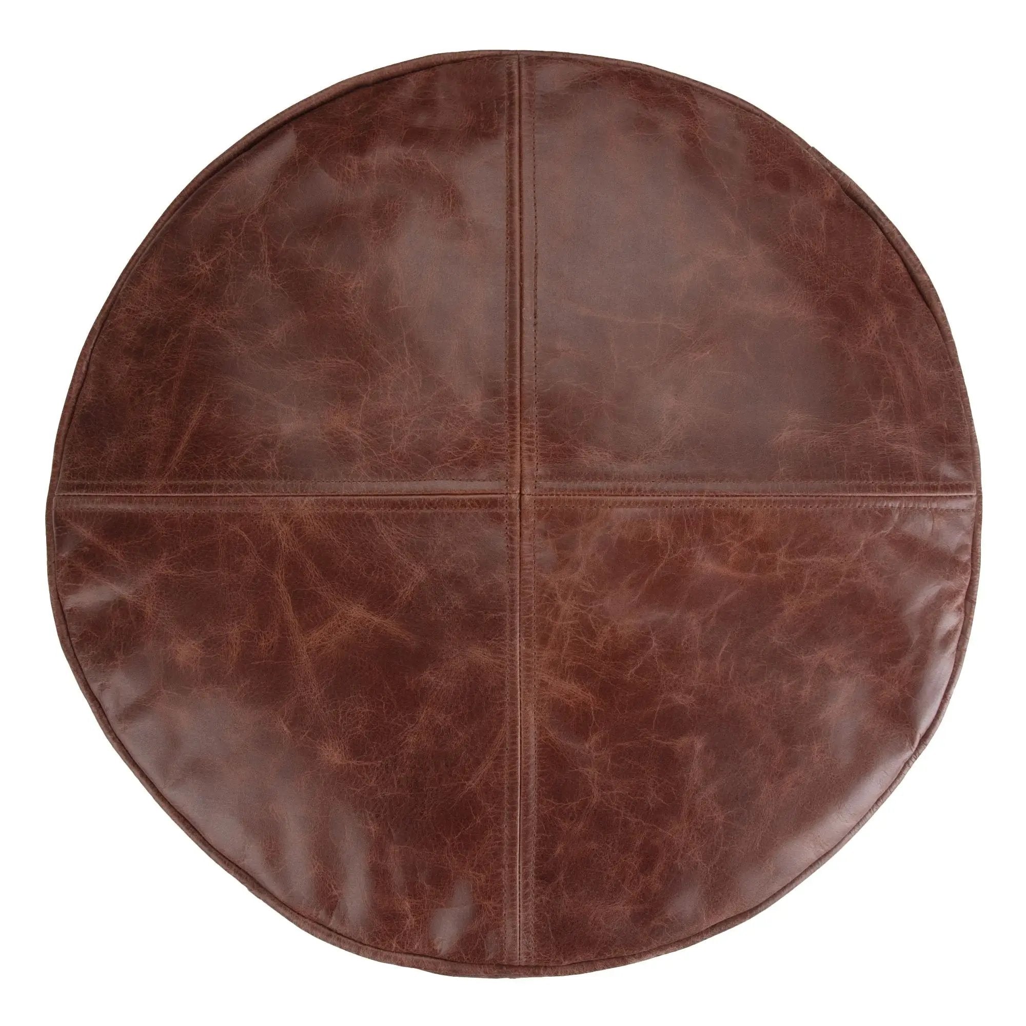 Connor - Handcrafted Round Pouf by HouseOfZazla