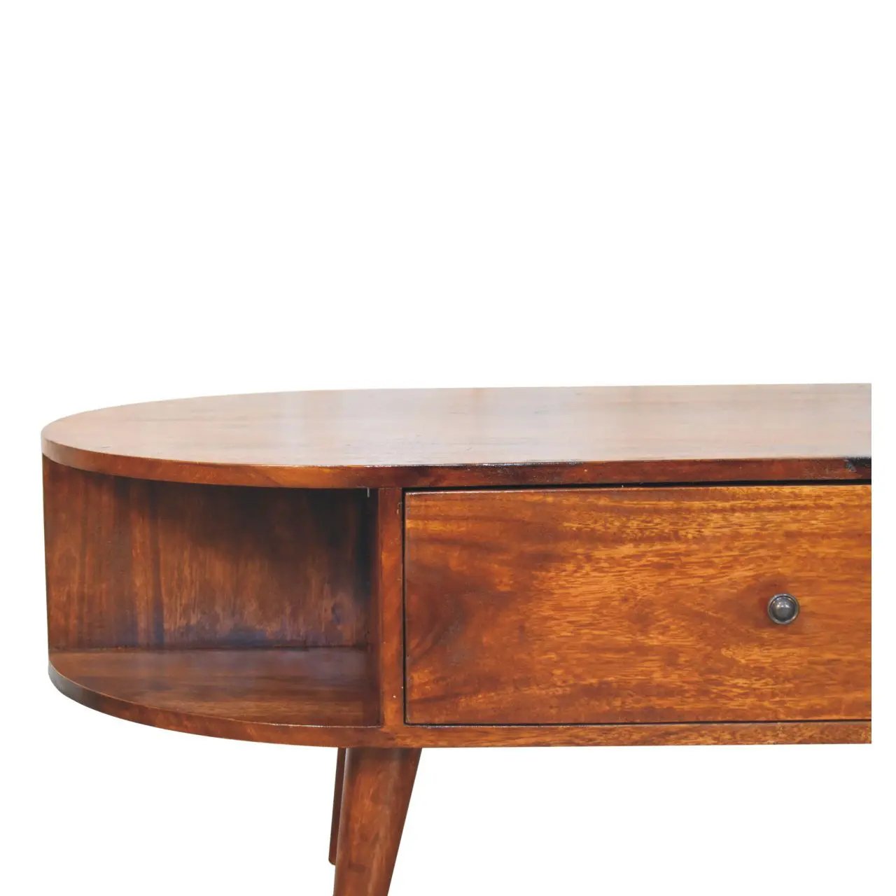 Oval Coffee Table With 1 Drawer - Chestnut by Unique Piece Furniture