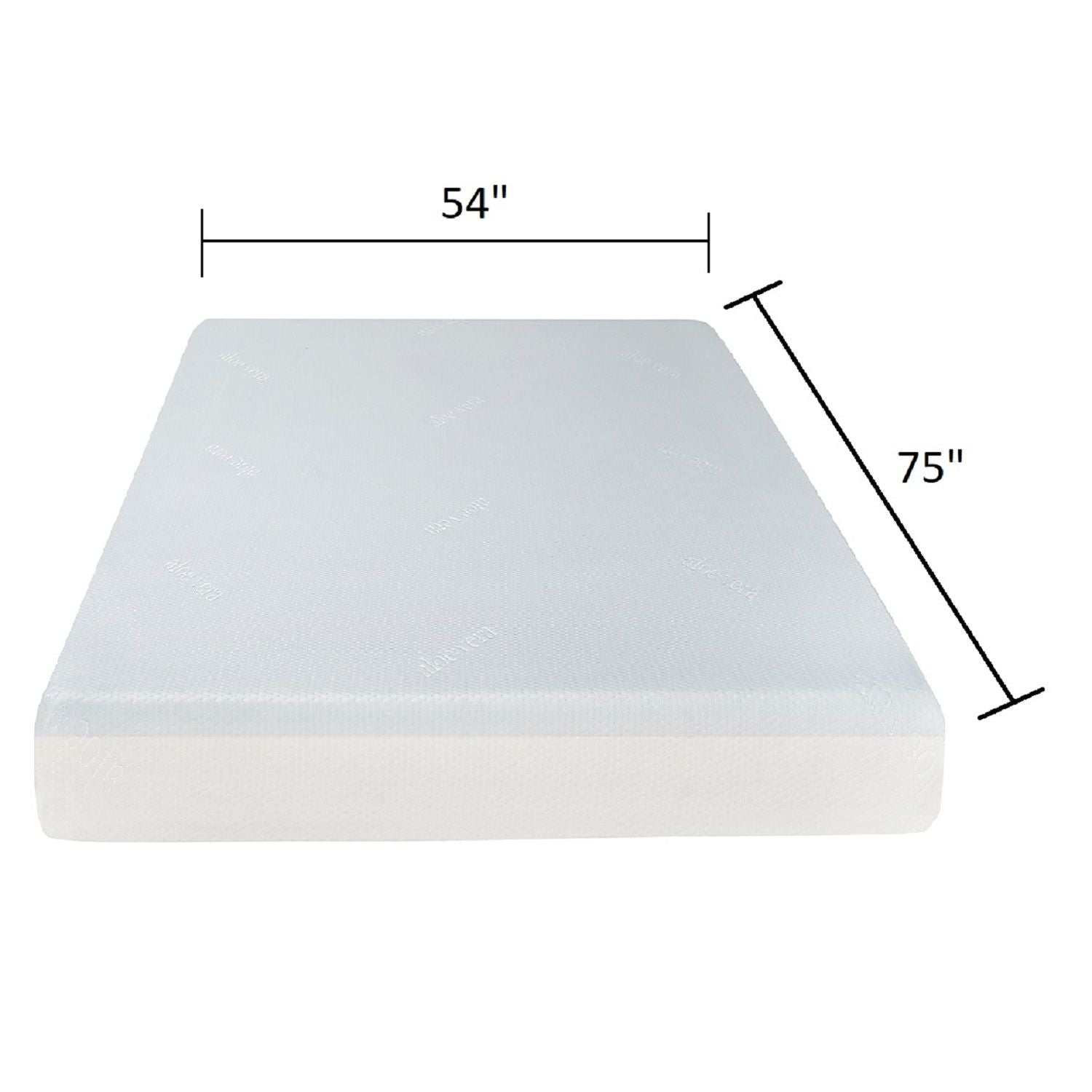 6" Firm Gel Memory Foam Mattress With Cooling Technology - White - Full by HouseOfZazla