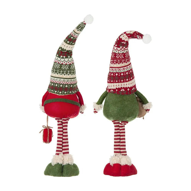 Set of 2 Fabric Standing Holiday Gnomes by HouseOfZazla