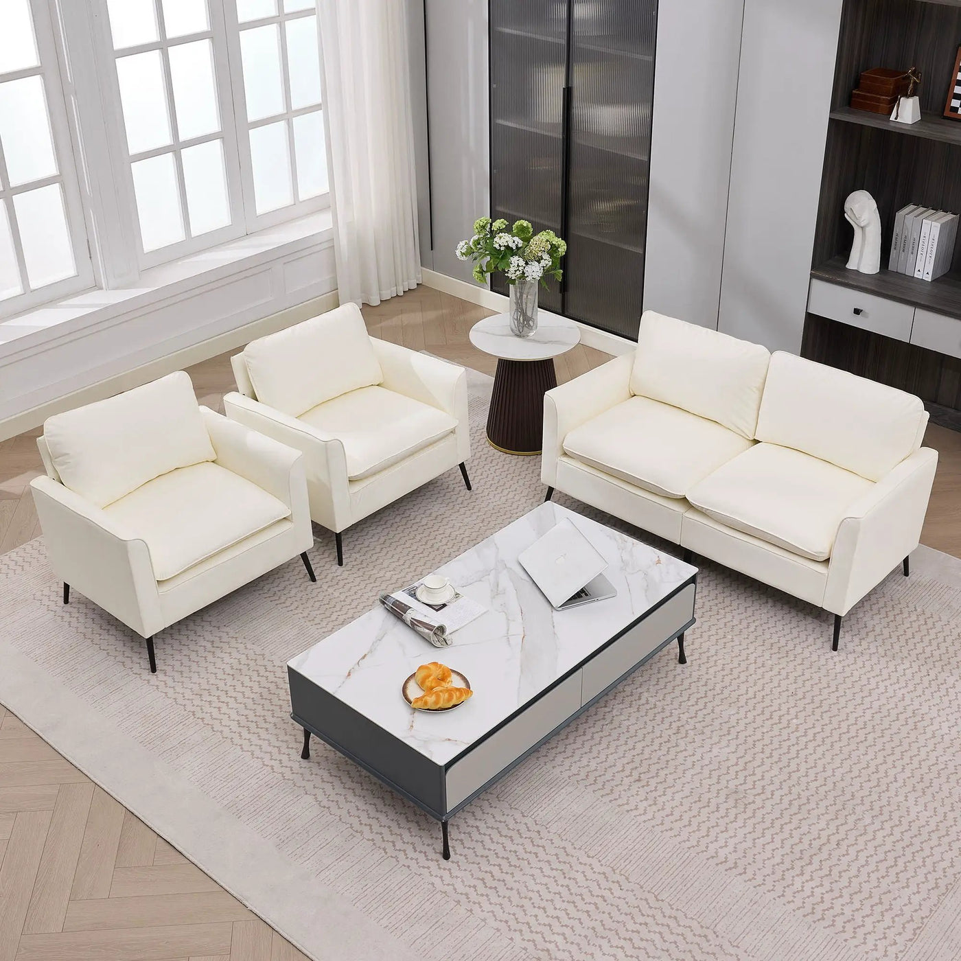 Upholstered Loveseat, For Living Room by HouseOfZazla