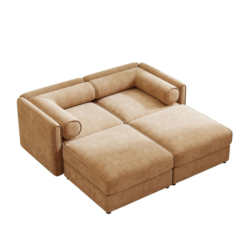 Contemporary Elegant Sofa With Storage And Ottoman by Unique Piece Furniture