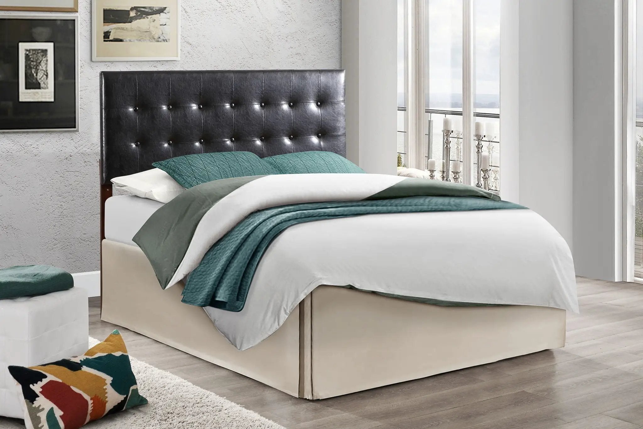 Versatile Adjustable Headboard - Black by Unique Piece Furniture