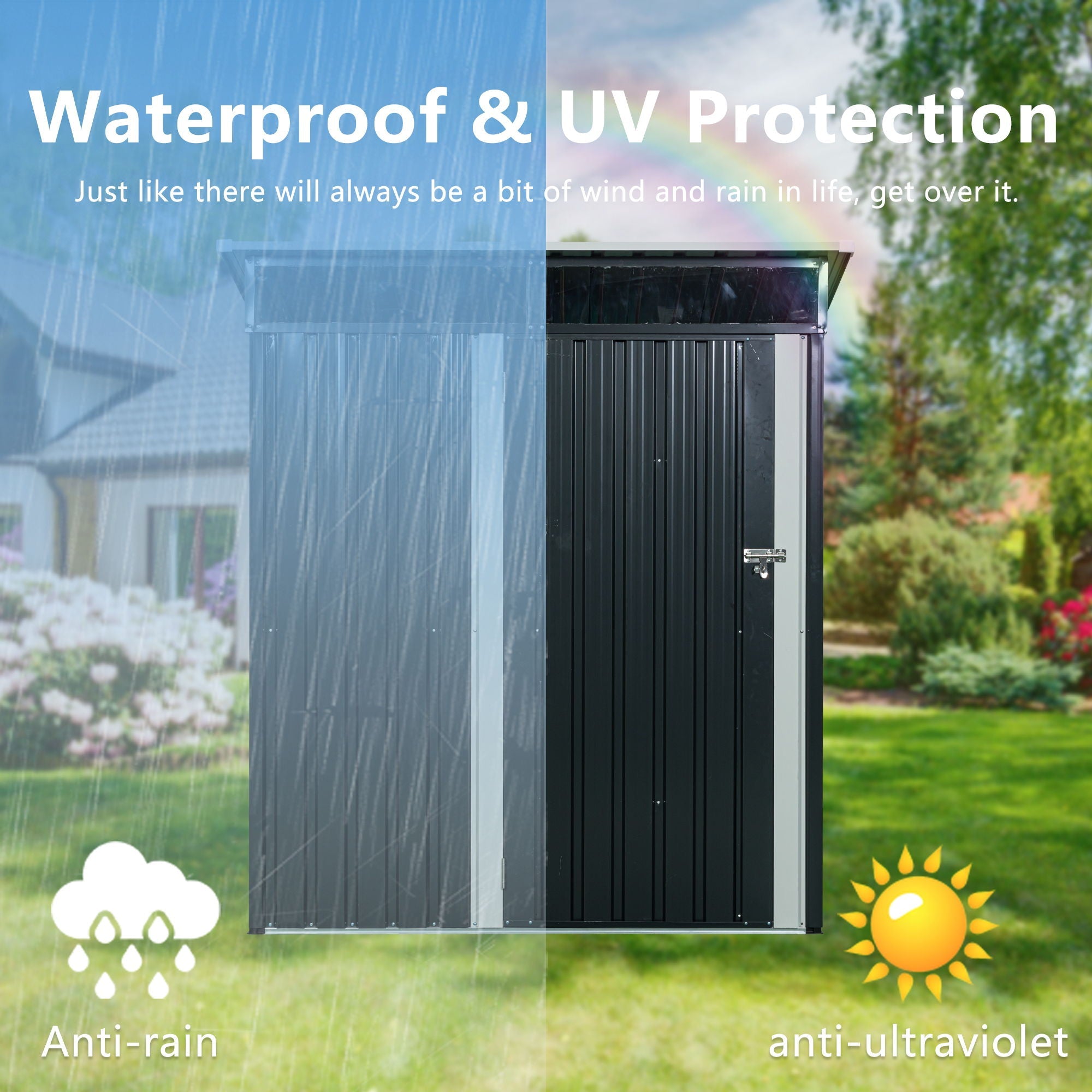 Outdoor Metal Storage Shed Transparent Plate by HouseOfZazla