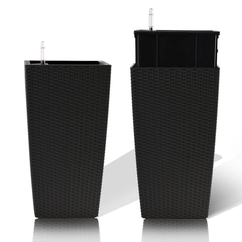 Pack of 2 Square Planters with Automatic Watering System by HouseOfZazla