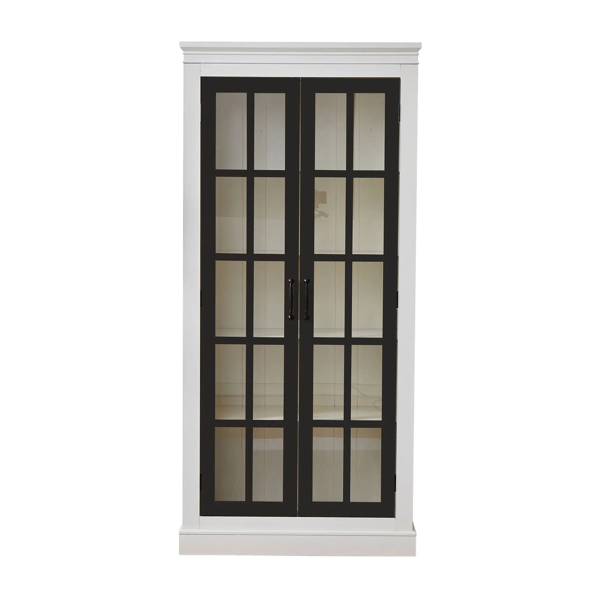 Rustic Style Display Cabinet With Glass Doors For Collectibles by Unique Piece Furniture