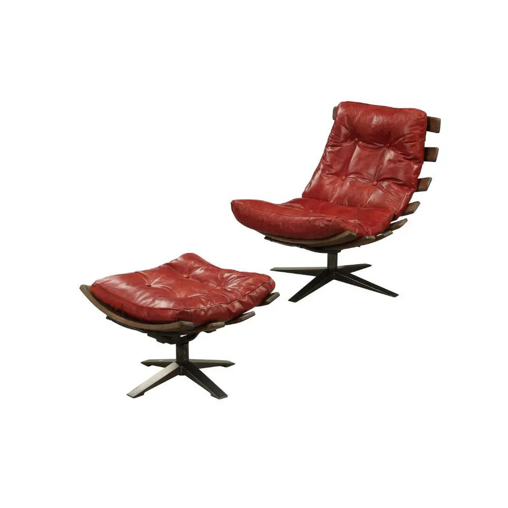 Gandy - 2Pc Pk Chair & Ottoman by Unique Piece Furniture