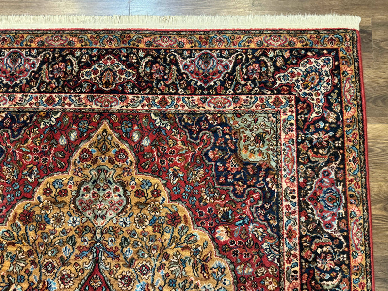 Karastan Rug 5.9 x 9 Medallion Kirman #700/718, Original 700 Series, Wool, Discontinued, Vintage by Jewel Rugs