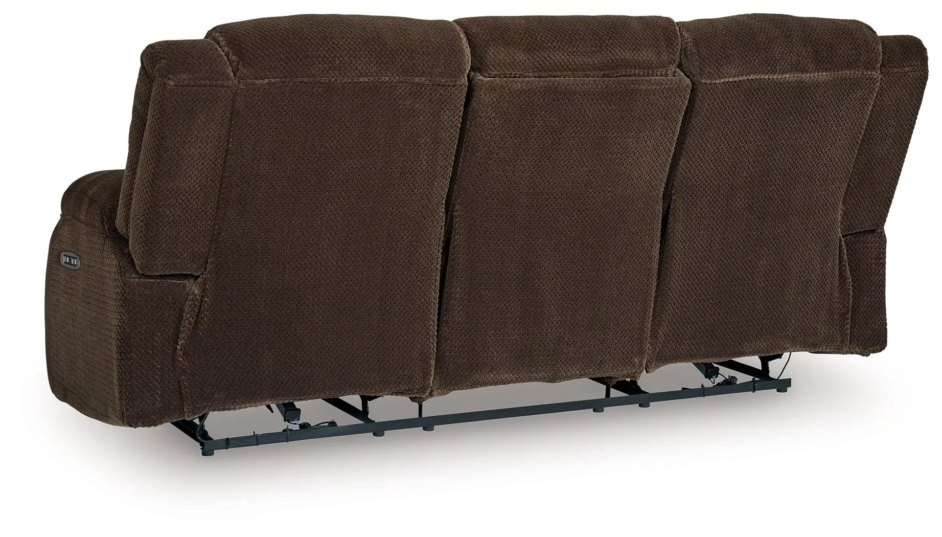 Free Wake - Reclining Power Sofa With Drop Down Table - Chocolate by Unique Piece Furniture